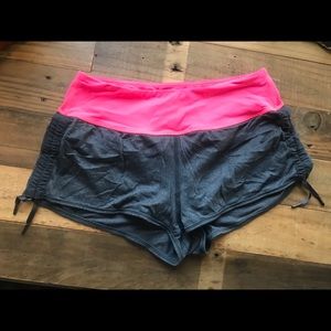 Lululemon Run Side Tie Short for Speed Pink/Grey 2